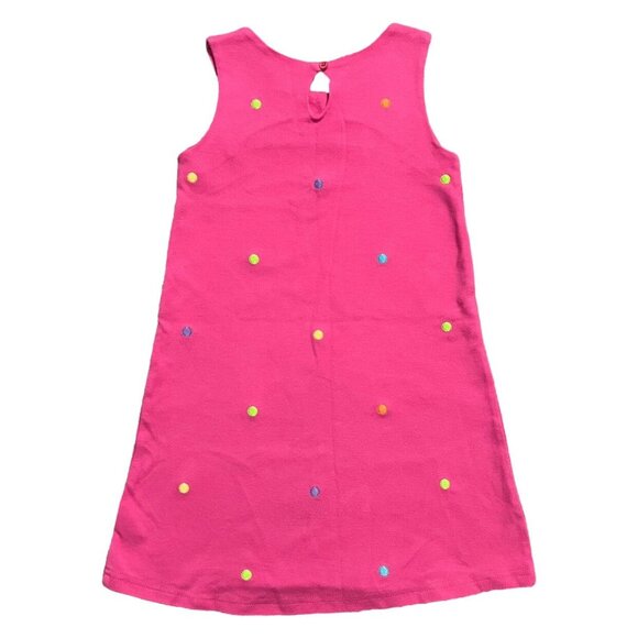 Hartstrings 6X Pink Colorful Embroidered Polkadot Dress - Picture 4 of 4